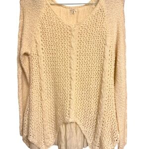 En Crème Women's Cream Knit Sweater